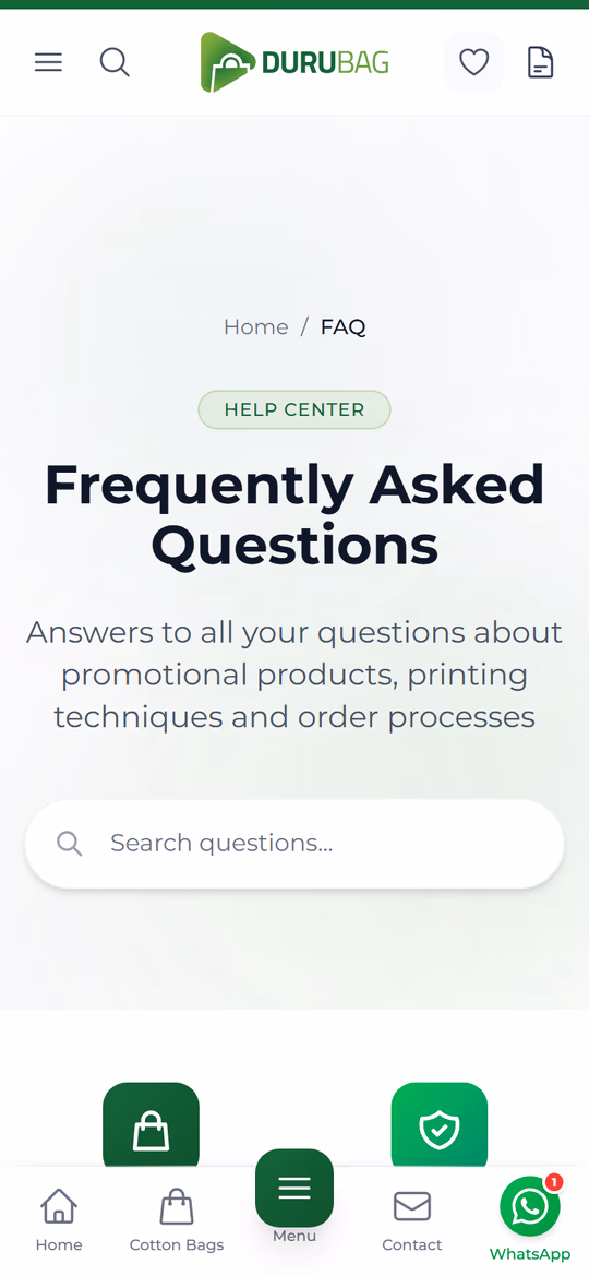 FAQ — mobile screenshot