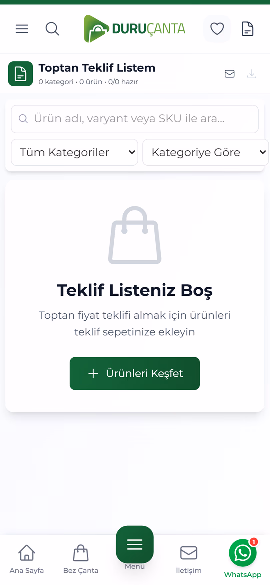 Online Teklif — mobil ekran görüntüsü