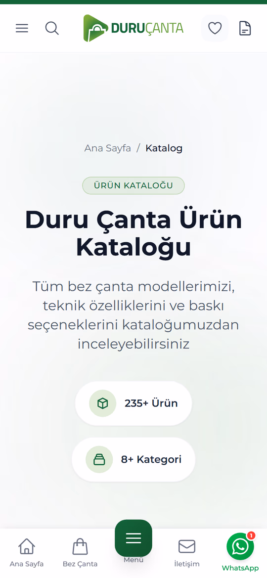 Katalog — mobil ekran görüntüsü