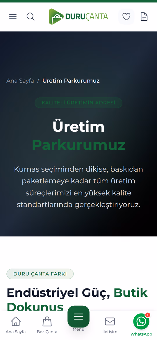 Üretim Parkurumuz — mobil ekran görüntüsü