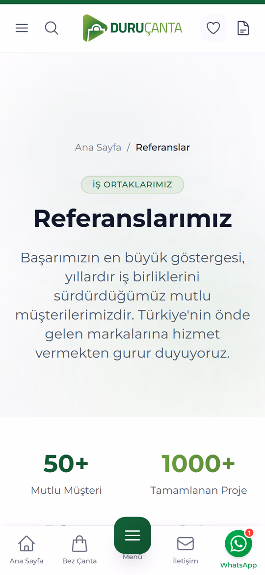 Referanslar — mobil ekran görüntüsü