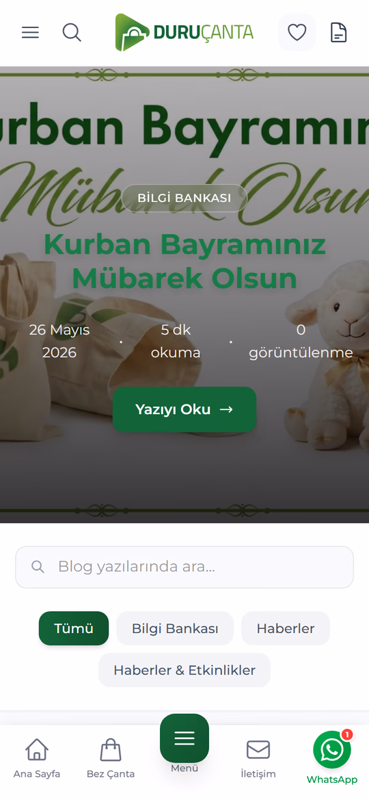Blog — mobil ekran görüntüsü