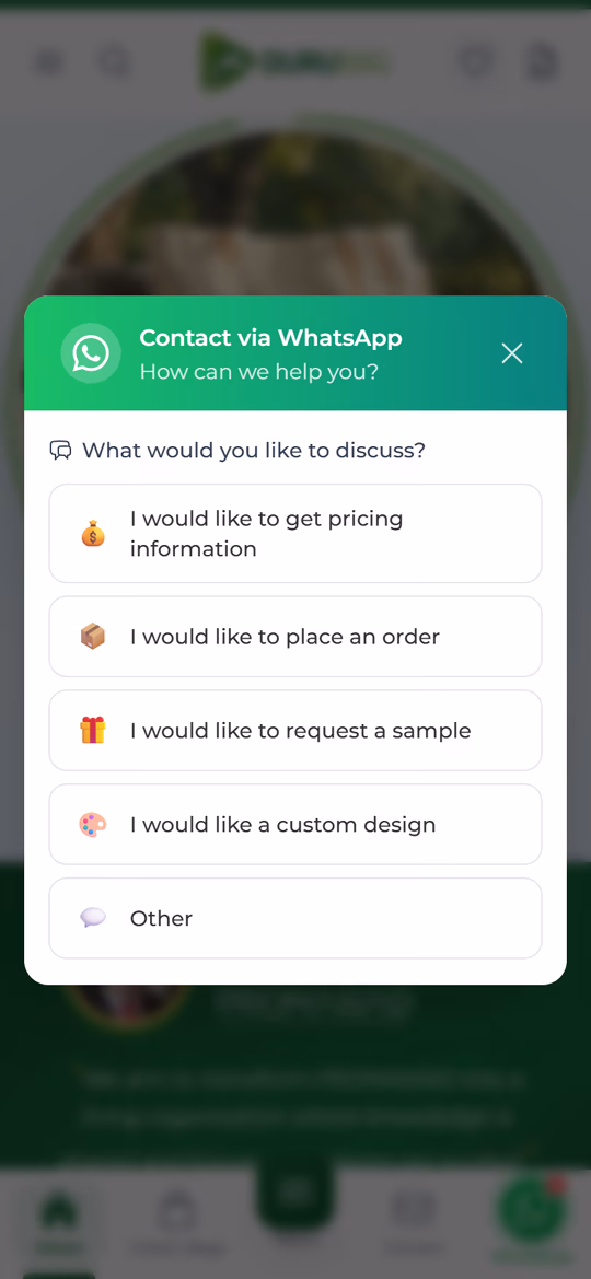 Step 1 · Intent selection