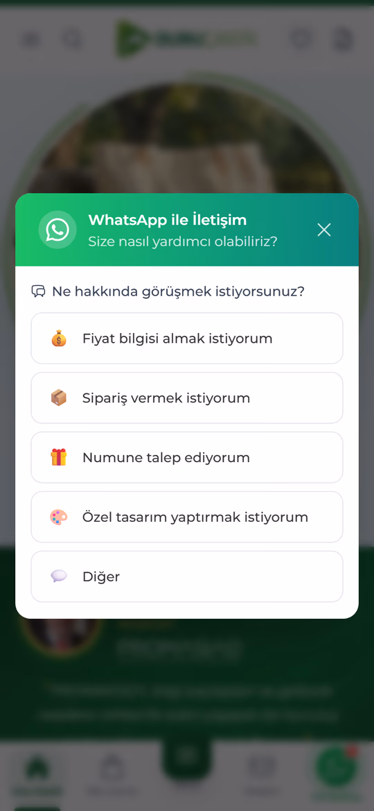 Adım 1 · Niyet seçimi
