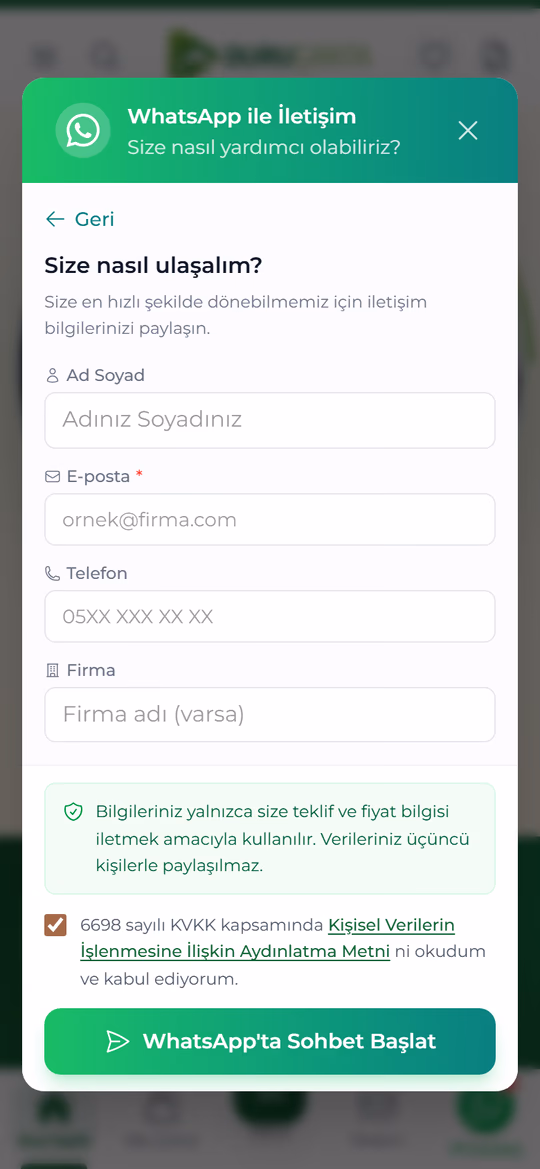 Adım 2 · İletişim formu