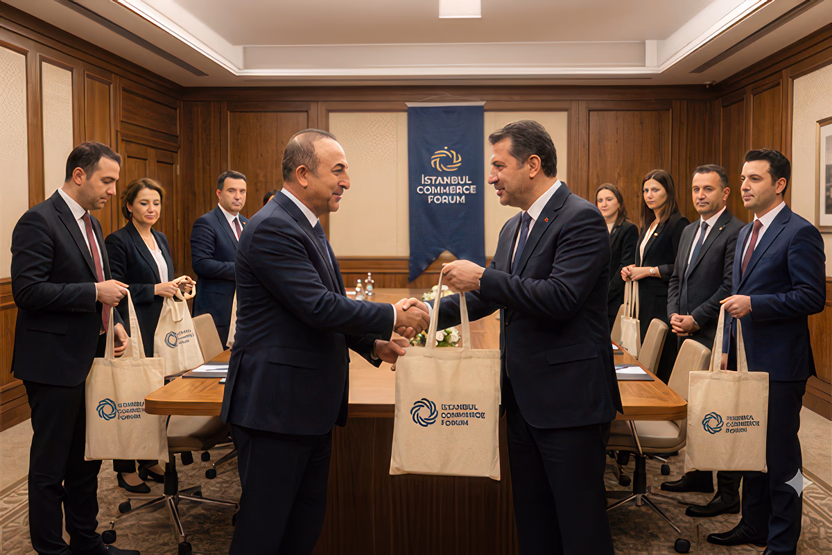 Kurumsal etkinlikte çanta dağıtımı